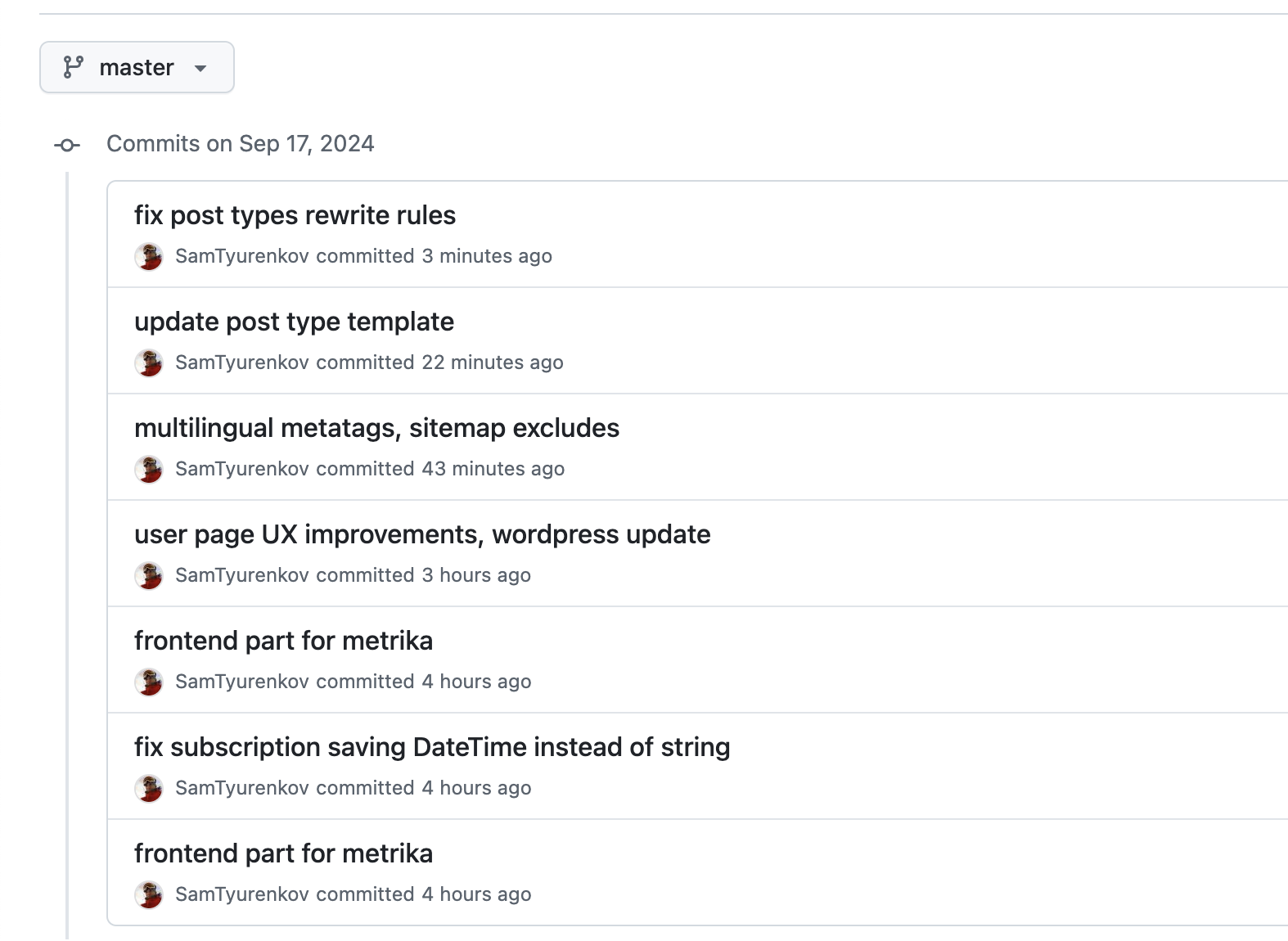GitHub Commit History